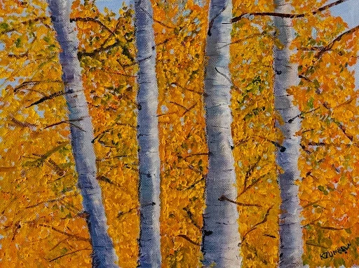 Aspens — Oil on canvas